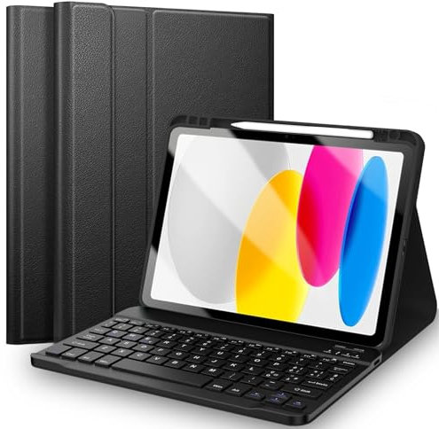 EYERIYO Custodia con Tastiera iPad 11 Generazione A16 2025, Slim Cover Supporto Pencil con Bluetooth Italiano QWERTY Tastiera per iPad 10 Generazione 10.9” 2022