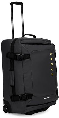 KADVA Lazio Valise de Voyage à roulettes I 74 litres I Bagage Cabine à Main I Coque Souple avec 2 roulettes I Cadre Télescopique I Poids 2,7 kg I Couleur Noir