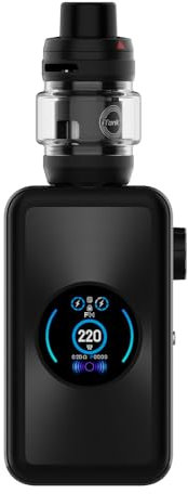 Original Vapo'resso GEN MAX Kit 220 W Vape Batería 18650 duales (no incluidas) iTank T Atomizador 6 ml Compatible con bobina GTi 0,2/0,4 ohm Cigarrillo electrónico DTL (Negro Oscuro) - No Nicotine