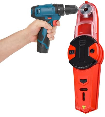 WUCIOA Bohrstaubabsaugung, elektrischer Universal-Bohrstaubsammler mit horizontaler Verkabelung, Nachtsicht-Wasserwaage, Bohrstaubabsaugung for Schraubendreher-Werkzeugzubehör