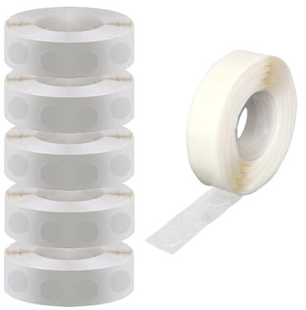 yowtiny Double Sided Adhesive Dots 1000Pcs Point dots balloon glue removable adhesive point tape transparent dots stickers for wedding decoration gift wrapping craft DIY scrapbooking wall pictures