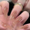 Lot de 24 faux ongles à coller, en forme de cercueil, marron clair, ombré, ballerine, faux ongles, ongles à pression, amovibles, accessoires de nail art pour femme