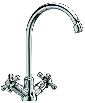 Grifo De Cocina H15T5C - Diseño Clásico Con Dos Mandos