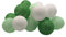 Csafyrt LED Cotton Ball Light String Light 20 Cotton Balls Fairy Lights Battery Powered 300cm Festival Christmas Wedding Green