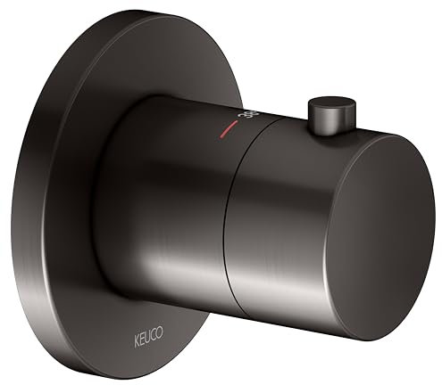 Keuco Fertigmontageset IXMO UP-THM-Armatur, rd, T-schwarz gebürstet