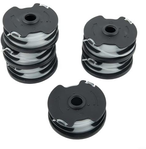 Lot de 6 bobines de fil en nylon de rechange pour débroussailleuse Parkside - Design efficace - Convient pour PRTA 20 Li A1 B2 C3