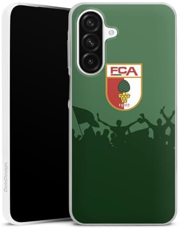 Slim Case extra dünn kompatibel mit Samsung Galaxy A56 5G Silikon Handyhülle transparent Hülle FC Augsburg FCA Bundesliga
