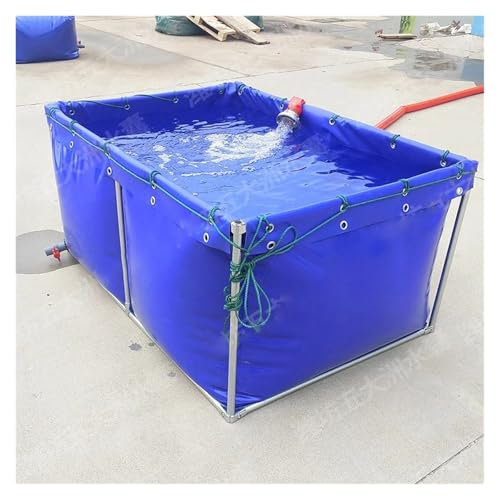 DGAMHF Laghetto per pesci, acquario, laghetti, acquario in tela con occhielli, piscina di emergenza pieghevole, laghetto Koke portatile, grande telaio per piscina di acquacoltura non incluso (1,5 x 2