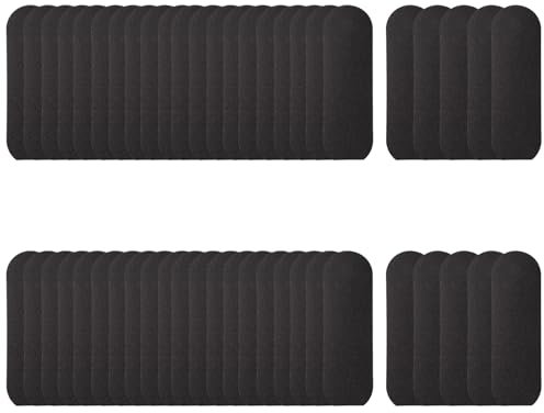 50 Pcs Foot File Replacement Pads - 80/180 Grit Self-Adhesive Refills for Callus Remover, Metal Foot Rasp & Pedicure Tools, Professional Emery Boards for Hard Skin at Home/Salon