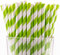 WREWING Cannucce di carta biodegradabili da 12 mm, 100 cannucce ecologiche a righe colorate per boba, cocktail e feste, verde