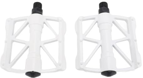 EALRIDV Pedale Fahrrad, fahrradpedale,2 Pedals leichtes Aluminium Robustes Design Pedale Gravel Bike, für Mountainbike Rennrad Fahrten (Weiß)