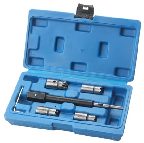 Kit de nettoyant injecteur - Injecteur Arbre de siège Set Nettaiteur | Ensemble de nettoyage de siège d' portable | Kit multifonctionnel réutilisable de 6 alésages pour les puits de course