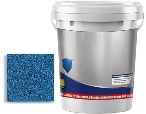 Nimedala Epoxy Sand Floor Paint, Epoxy Floor Paint, High Gloss Marble Effect Coating for Concrete, Waterproof, Non-Slip, for Basement, Wood Floors, Garage, Outdoor (Dark Blue,3kg)