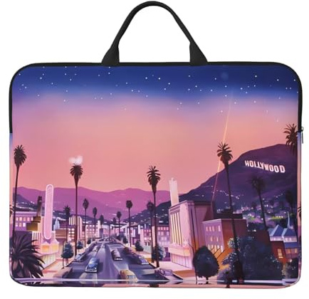 The Old Hollywood Print 14 Zoll Laptoptasche, tragbarer Griff für Geschäftsreisen, Pendeln, passend für Notebook und Tablet