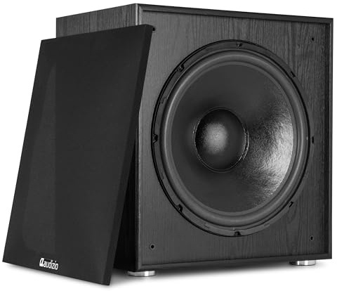 Audizio SHFS15B Subwoofer Actif 15 Pouces 500W Noir - Caisson de Basses Hi-FI pour Home Cinema et Système Audio Salon