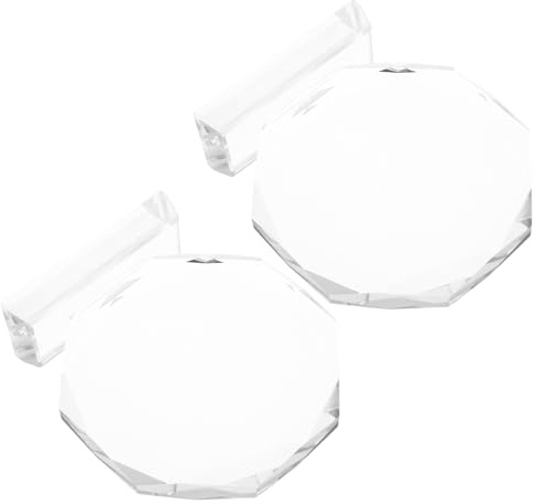 Homoyoyo 2 Pièces Trophée en Cristal Octogonal 100 Mm Gravure Personnalisée, Récompense Élégante en Verre pour Employés, Distinction Solide Lors de Concours ou Fêtes