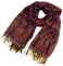 GURU SHOP Weicher Pashmina Schal/Stola mit Paisley Muster - Weinrot, Herren/Damen, Synthetisch