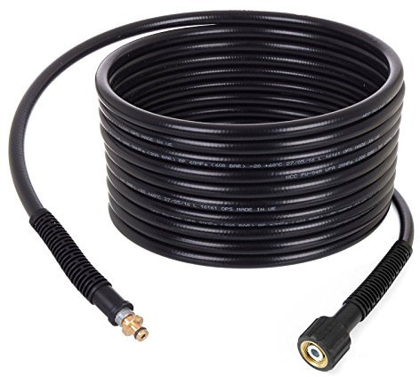 TC TECHNIC Tubo alta pressione per Karcher Serie K - Treccia di nylon resistente e flessibile - Alte prestazioni - Filettatura M22x1,5 mm e raccordo da 10 mm - Accessorio Karcher - 200 Bar, 60°C - 20m