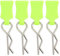 Rc Karosserieklammern Bent Springy R Pins, 1/8 1/10 1/12 Rc Karosserieklammern R Pins + Befestigungsklammer Set Modell Bent Karosserieklammer Zubehör(Gelbgrün