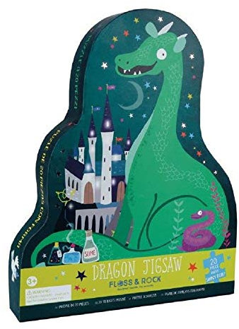 Floss Rock 42P6327 Zaubergebundenes Drachenpuzzle mit geformter Box, 20-teiliges Set