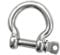 10mm (3/8) - Marine Grade A4 Stainless Steel Winch D Omega Ring Shackle Dee Lock (Pack of 2)