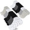 Mowenti Sneaker Socken Damen 39-42 Kurze Baumwollsocken Sportsocken 10 paar Streifen Punkten-8205