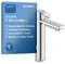 Duravit D-Neo Waschtischarmatur, Größe L (Auslauf Höhe 206 mm). Wasserhahn Bad mit Zugstangen-Ablaufgarnitur, Chrom