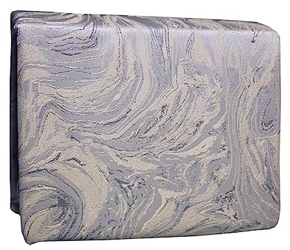 Paoletti Marble Jacquard Duvet Cover Set – Swirling Pattern Bedding (Marble - King)
