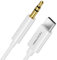 deleyCON 1m USB-C zu 3,5 mm Klinke Kabel AUX Klinkenkabel Audio Kabel Kompatibel mit Apple Samsung Google Huawei Xiaomi Smartphone Handy Tablet Auto KFZ Kopfhörer Klinkenbuchse - Weiß