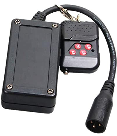 CLPEEN RéCepteur de TéLéCommande XLR Portable 3 Broches pour Machine à Brouillard de FuméE RéCepteur de ContrôLeur de ScèNe DJ BuéE 400W 900