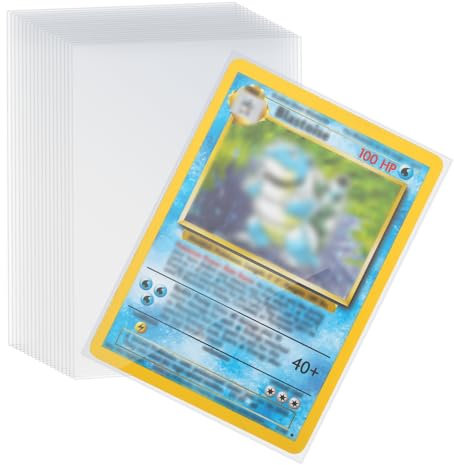 300 Stück Sammelkarten Hüllen, 0.2MM Verdickung Kartenhüllen Sleeves 66 * 92MM Transparent Sammelkartenzubehör für Tauschkarten Pokemon Sportkarten