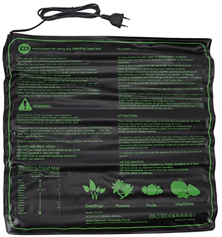 Sämlinge Heizmatte 45W 50 x 50 cm Wasserdichte Pflanzen Hydrokultur Wärmematte Saatgut Konstante Temperatur Pads Heizteppich für Anzucht Gewächshaus