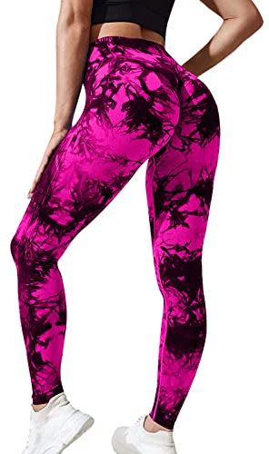 Neteson Scrunch Butt Leggings Damen High Waist Sport Leggings Booty Scrunch Lang Seamless Yoga Gym Hosen Push Up