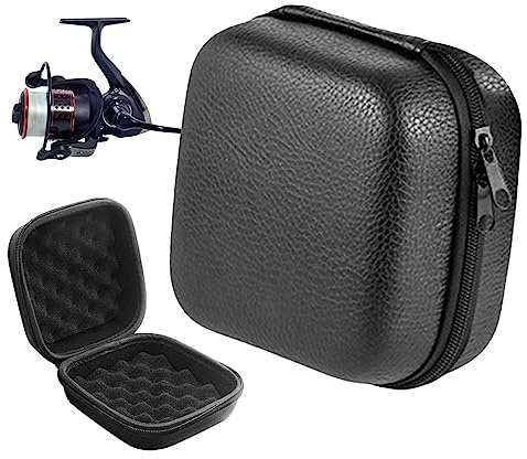 Kasmole Angelrollen-Schutztasche | Angelrollentasche aus Eva-Leder Stoßsichere Tasche für Spinnrollen Schutzhülle für Angelrollen - Angelzubehör für Angelrollenausrüstung