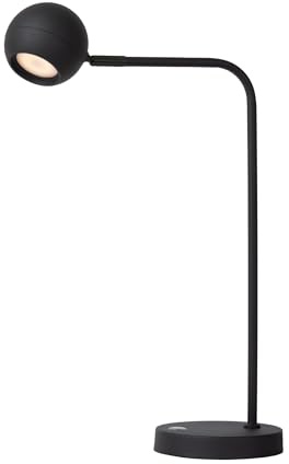 LUCIDE COMET - wiederaufladbare Schreibtischlampe - Akku/Batterie - LED 3 StepDim - 1x3W 2700K - Schwarz