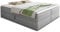 Boxspringbett Base mit 2 Bettkästen - Doppelbett mit Bonell-Matratze und Topper, Polsterbett, Freistehendes Bett, Bettgestell, Schlafzimmer (Grau (Inari 91), 180 x 200 cm)