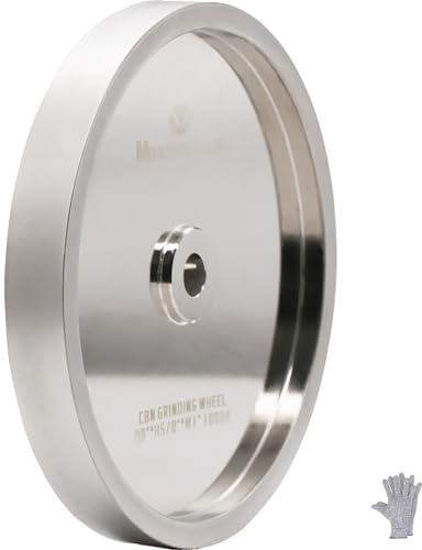 MORESUPERHARD CBN-Schleifscheibe, 20,3 cm, Körnung 1000, 2,5 cm breit, 1,6 cm Dorn, geeignet für alle Arten von 20,3 cm Schleifmaschinen, zum Schärfen von Hochgeschwindigkeitsstahlwerkzeugen,