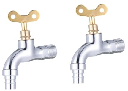 Angoily 2 Stk Wasserhahn für den Außenbereich Outdoor Wasserhahn küchenwasserhahn faucet Küchen-Wasserhahn Wannenhahn Wasserhahn mit Schloss wasserhahn kupfer Mit Schlüssel Schlauch Düse