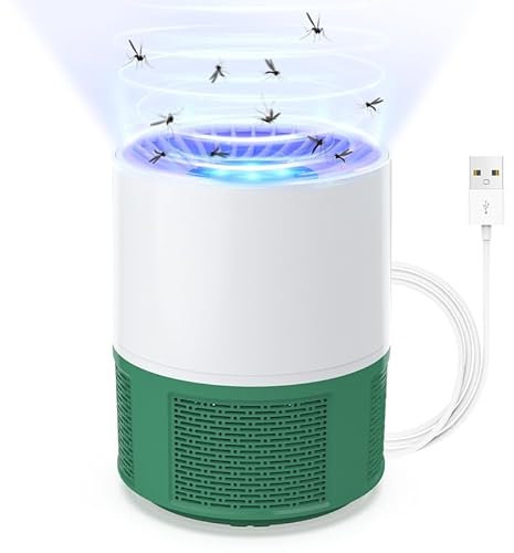 Insecticida eléctrica, USB, Trampa para Mosquitos, lámpara para Mosquitos con luz, Trampa para Moscas de la Fruta para Cocina, Interior y Exterior
