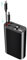Gwydre Power bank retrattile 4 in 1, 10000 mAh, caricabatterie portatile con cavi retrattili integrati per viaggi, batteria compatibile con iPhone 16/15/14/13, MacBook, Galaxy e altri (nero)