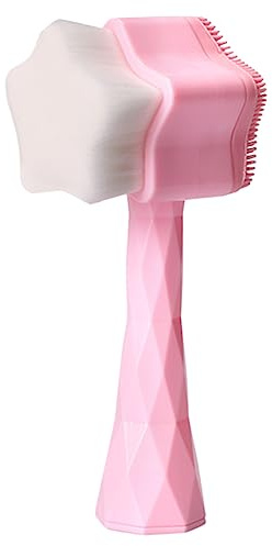 Manuelle Gesichtsreinigungsbürste Abs, Tragbar für Reise und Outdoor | Rosa, Ergonomischer Griff, für Haut und Früchte, Schonende Reinigung, Damenaccessoire Zufällige Farbe