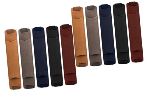 TOGEVAL 10stücke Teiliges Pu Stifthalter Für Notizbuch Elastisches Design Und Kratzfest Für Büro Und Schwarz Braun Dunkelblau Und Bordeauxrot