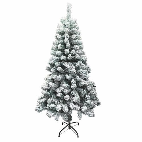 New Sestriere Santa's House - Árbol de Navidad nevado, 450 Ramas, 150 cm de Altura