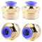 4 Stück 8mm 1/2′′ PT Außengewinde gerade Push to Connect Fittings Einsteckschlauch Pneumatik Schnellverbinder