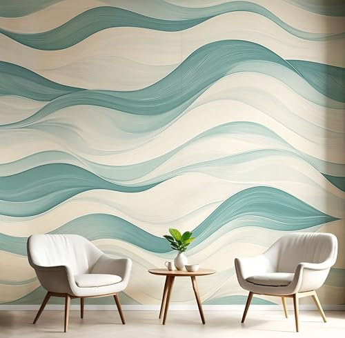 Fototapete 3D Effekt Tapete Abstrakte Streifen Tapeten, Verlaufslinien Seidetapete Wandbilder Schlafzimmer Wanddeko Wohnzimmer 250×175 CM (W×H) Wallpaper Wand Deko
