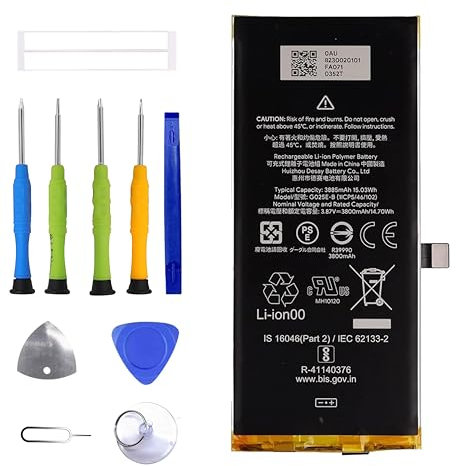 ERYNK G025E-B - Batteria di ricambio per Google Pixel 4a 5G (NOT fits per Google Pixel 4a) GD1YQ, G025I con set di attrezzi