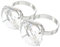 KOMBIUDA 2pcs Big Diamond Ring Props Ring Spacers Jewelry Spacer Beads Miniature Decorations Bead Ring Gasket Foldable Stand Retro Lamp Holder Double Ring Lamp Holder Glass Transparent