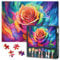 ‌Jigsaw Puzzle for Adults 1000 Piece Rainbow Rose Botanical Art with Hyperrealistic Floral Patterns for Luxury Home Décor & Mindful Challenge 27.5x19.7 Inch‌