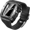 BUDAY Cinturino in lega di alluminio, per Apple Watch 9, 8, 7, 45 mm, cinturino sportivo in silicone, per iWatch 6, SE, 5, 4, 44 mm, kit di modifica in metallo, 44MM, Agata