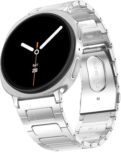 VISOOM Edelstahl Armband für Galaxy Watch 8/9 Ultra 7/6/5/4 Armband | Samsung Galaxy Watch Armband, Business Metall Ersatzarmband für Herren